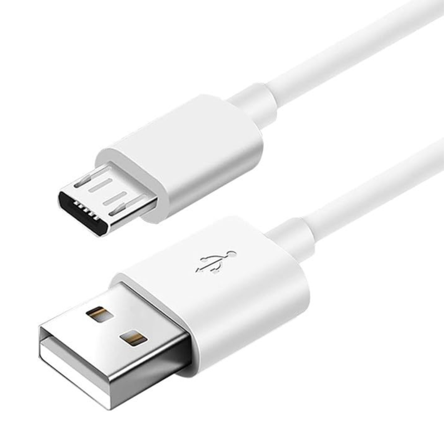 White 1m USB Micro-USB charger cable for Sony phones by 9eight5, ideal for charging and data transfer.