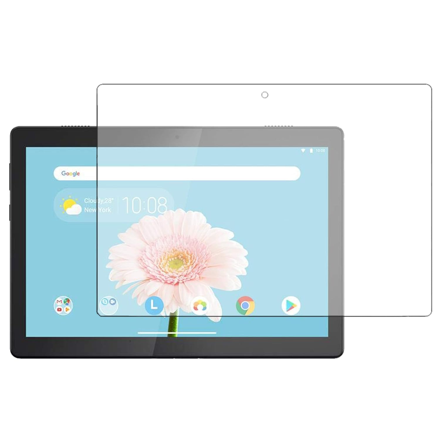 Two clear Hydrogel screen protectors for Lenovo M10 HD (1st Gen) by 9eight5, designed to protect the tablet screen.