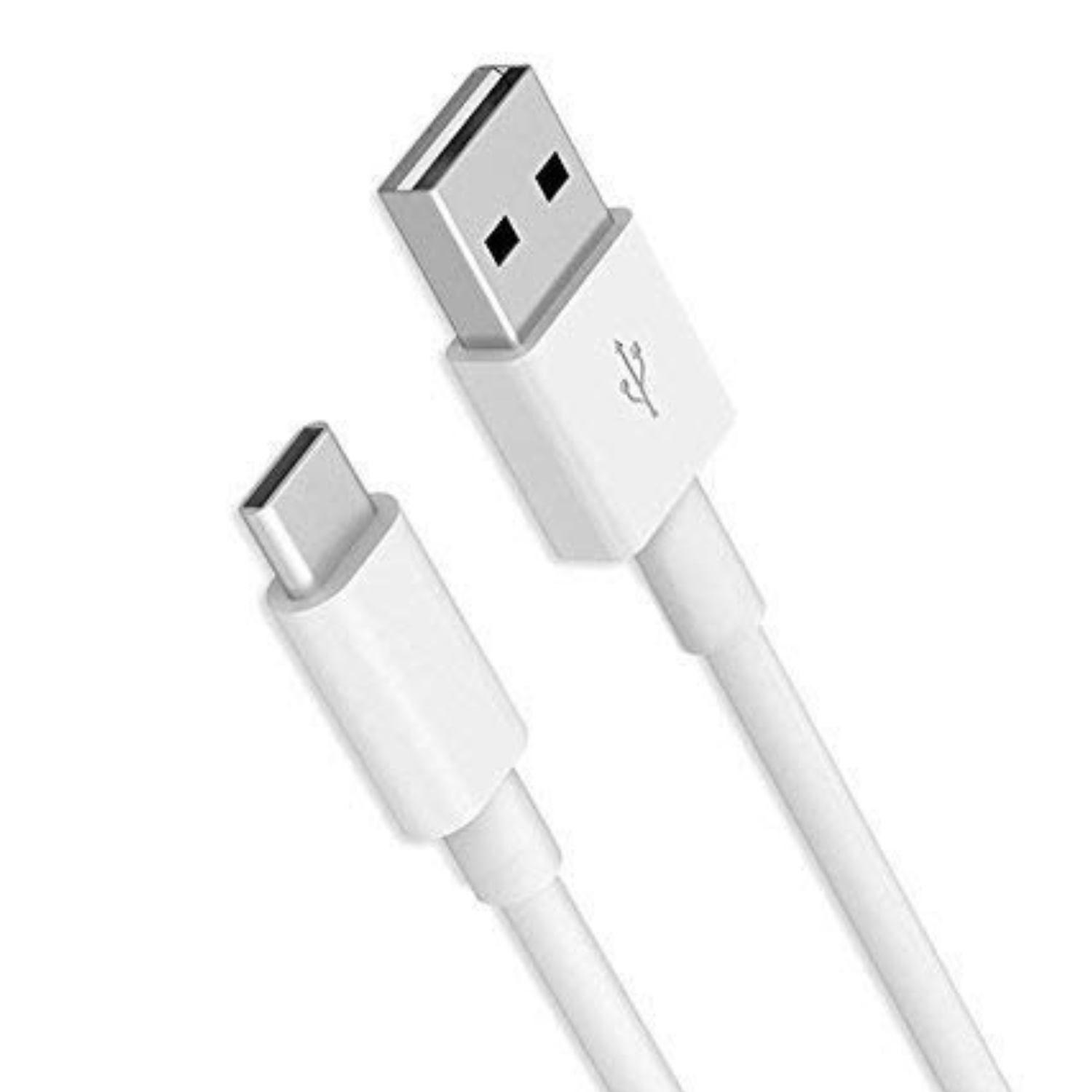 White 1m USB-A to USB-C charger cable for Asus phones by 9eight5, showing the cable with USB connectors on each end.