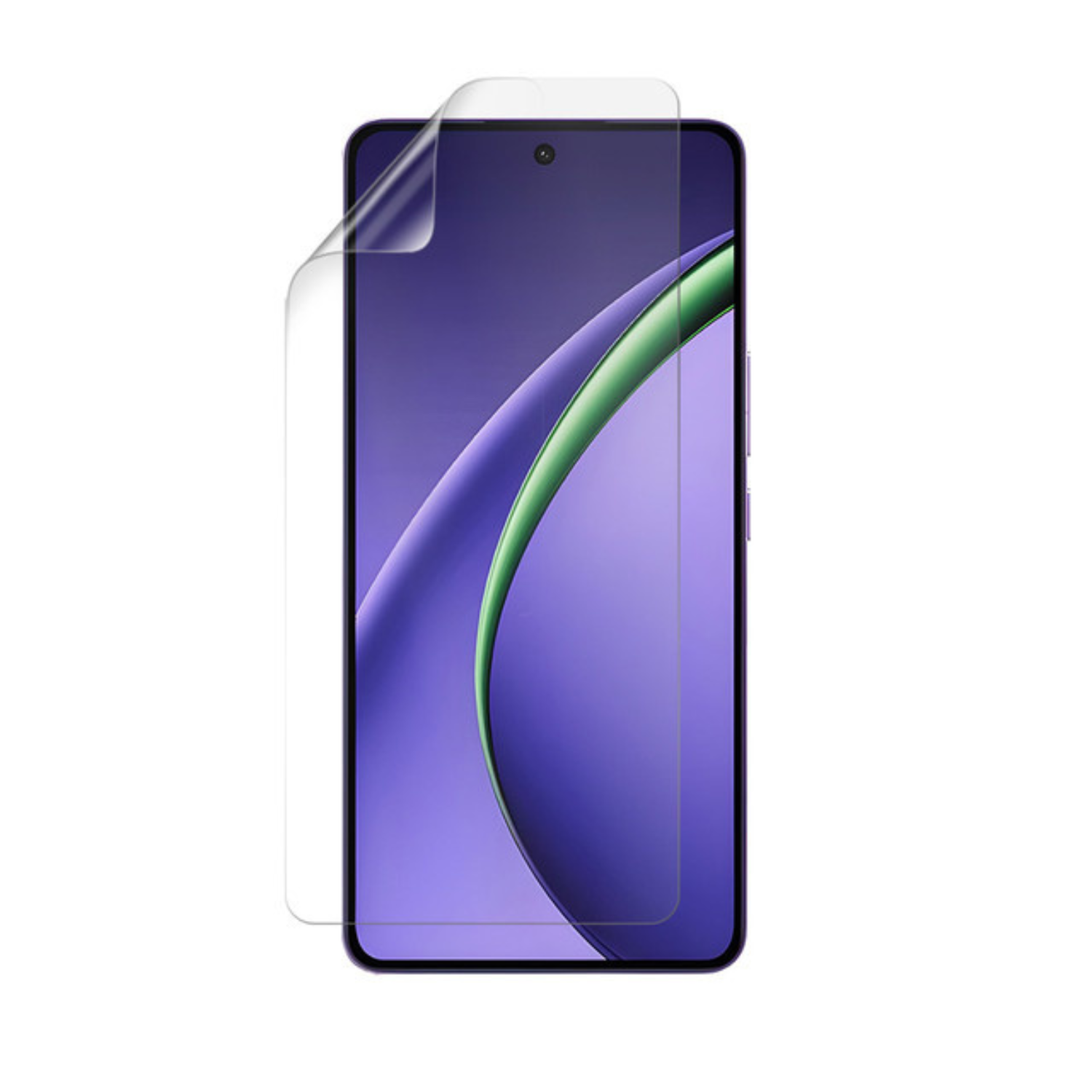 Two 9eight5 hydrogel screen protectors for OPPO K13 Turbo Pro 5G, showing the clear, flexible film covering the phone screen.
