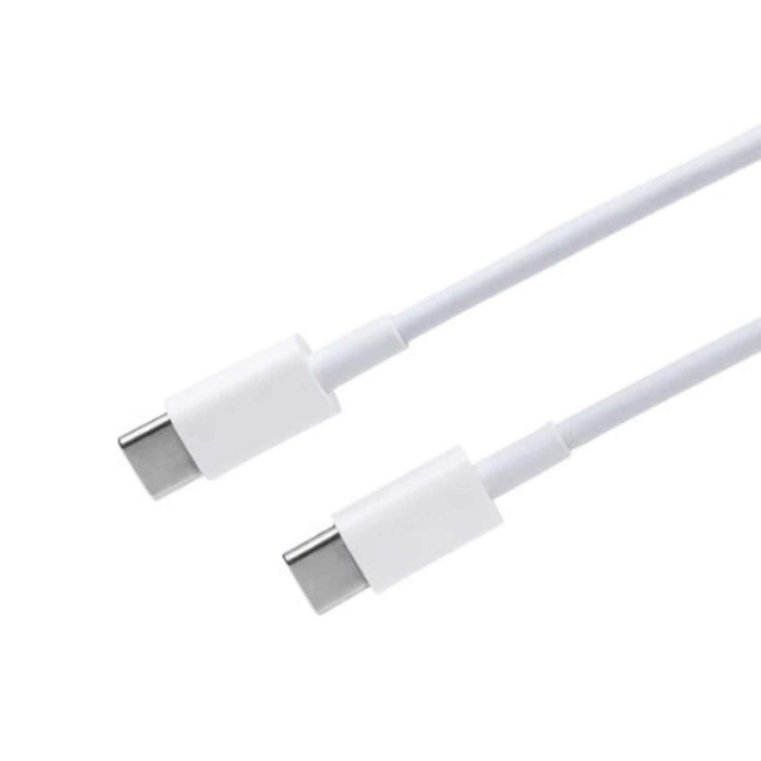 White 1m USB-C to USB-C charger cable for Nubia smartphones by 9eight5, shown connected with electronic device.