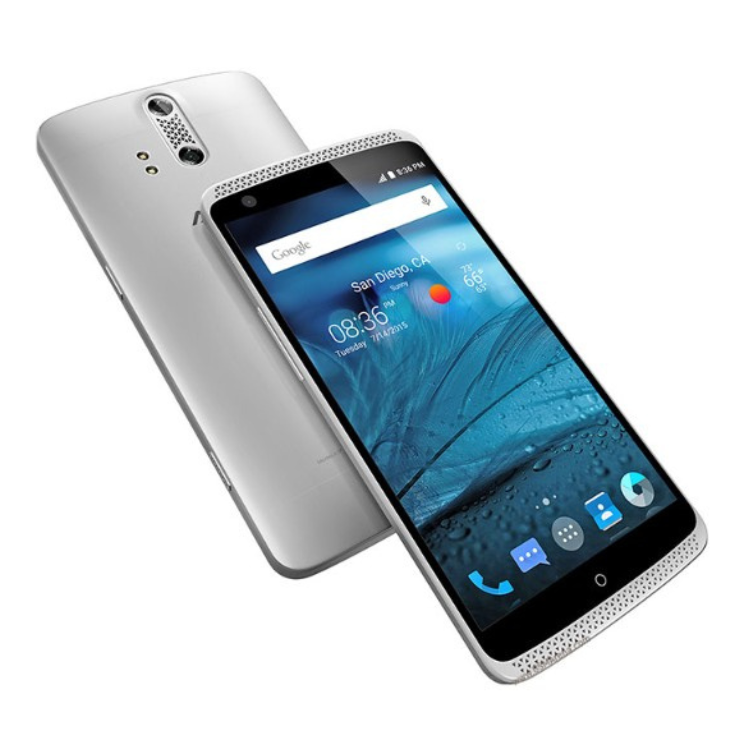 Hydrogel screen protector for ZTE Axon by 9eight5, showing a clear, flexible film fitting a smartphone screen.