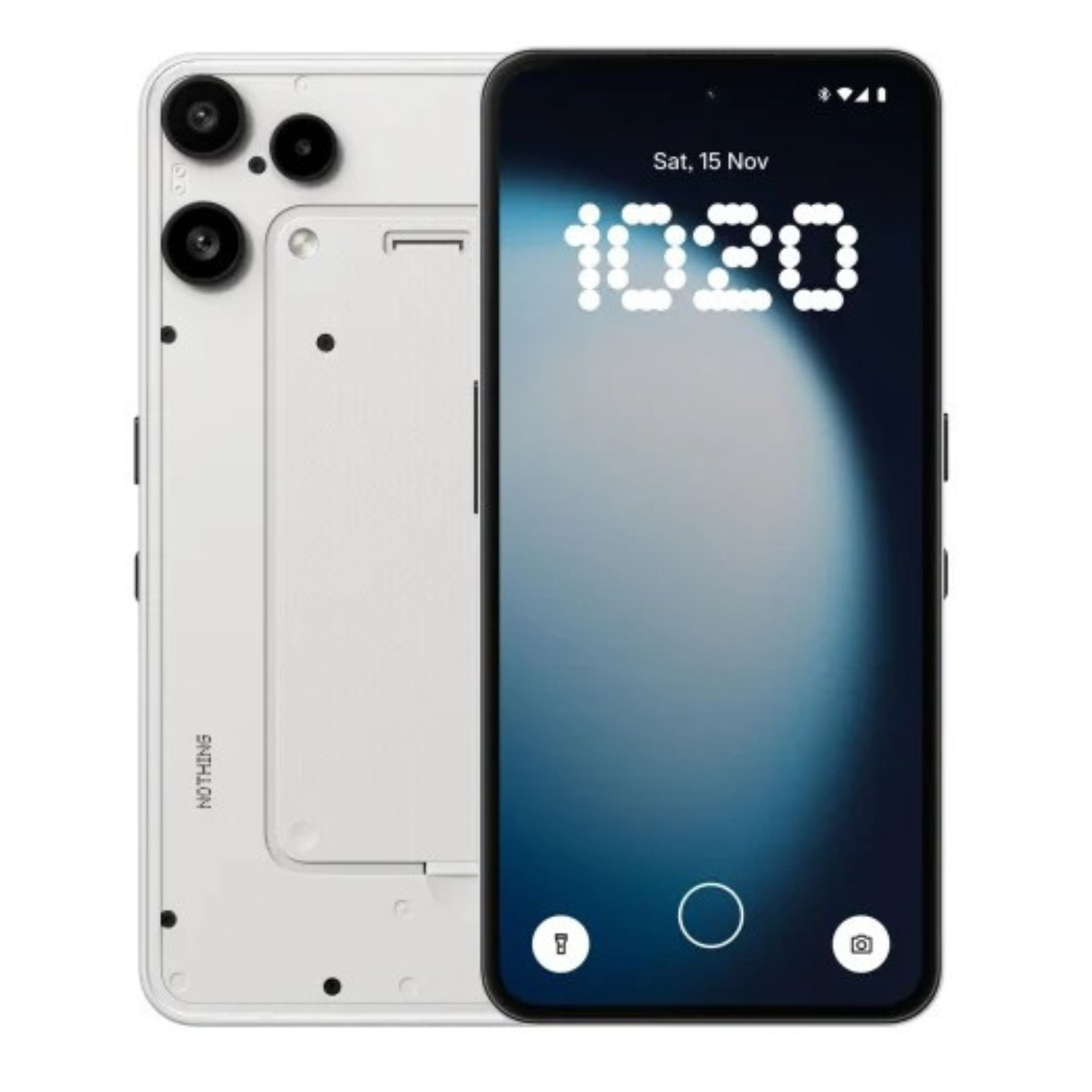 Set of two 9eight5 hydrogel screen protectors for Nothing Phone 3a Lite, showing clear, flexible film covering the screen.