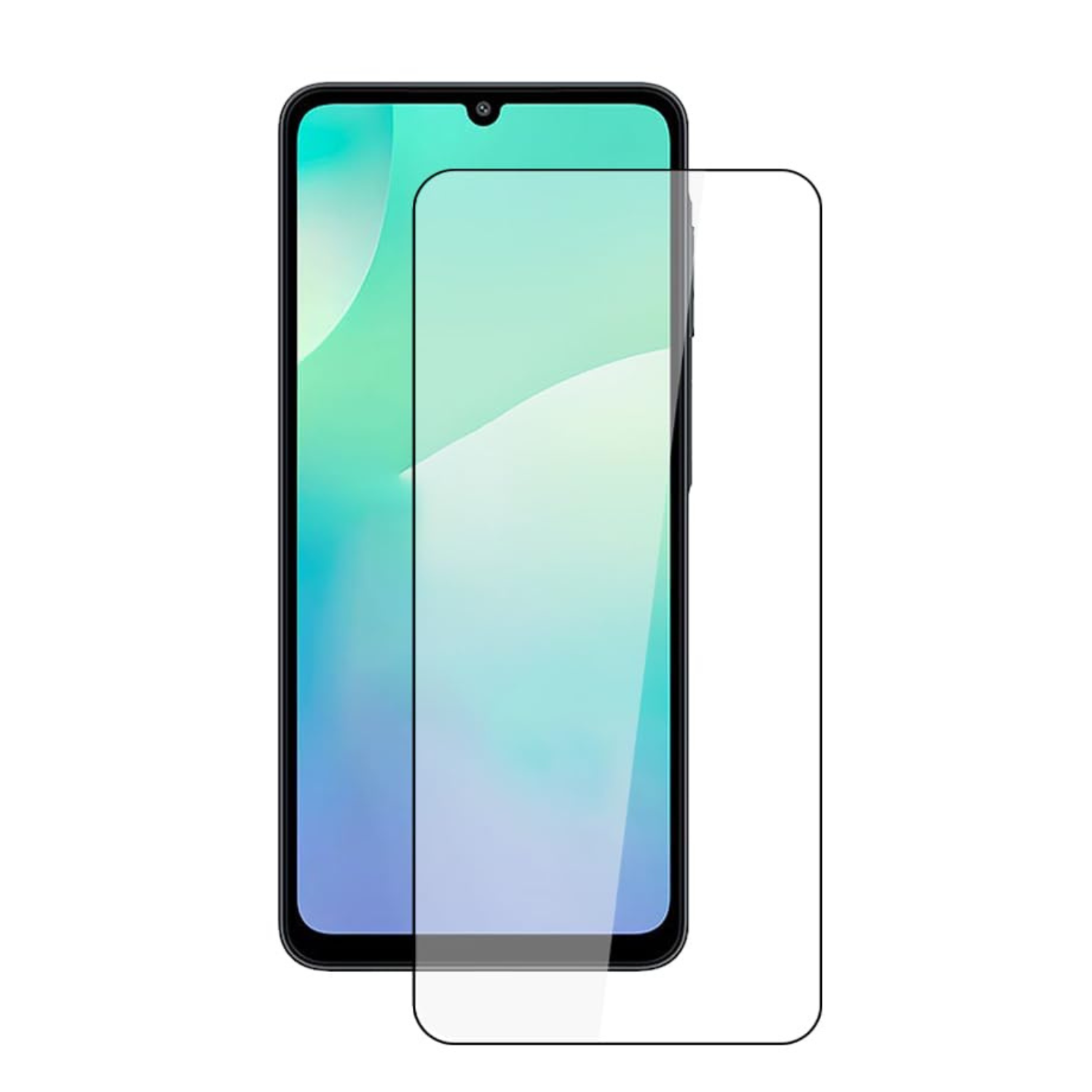 Two 9eight5 hydrogel screen protectors for Samsung Galaxy M07, designed to protect the phone screen from scratches and impacts.