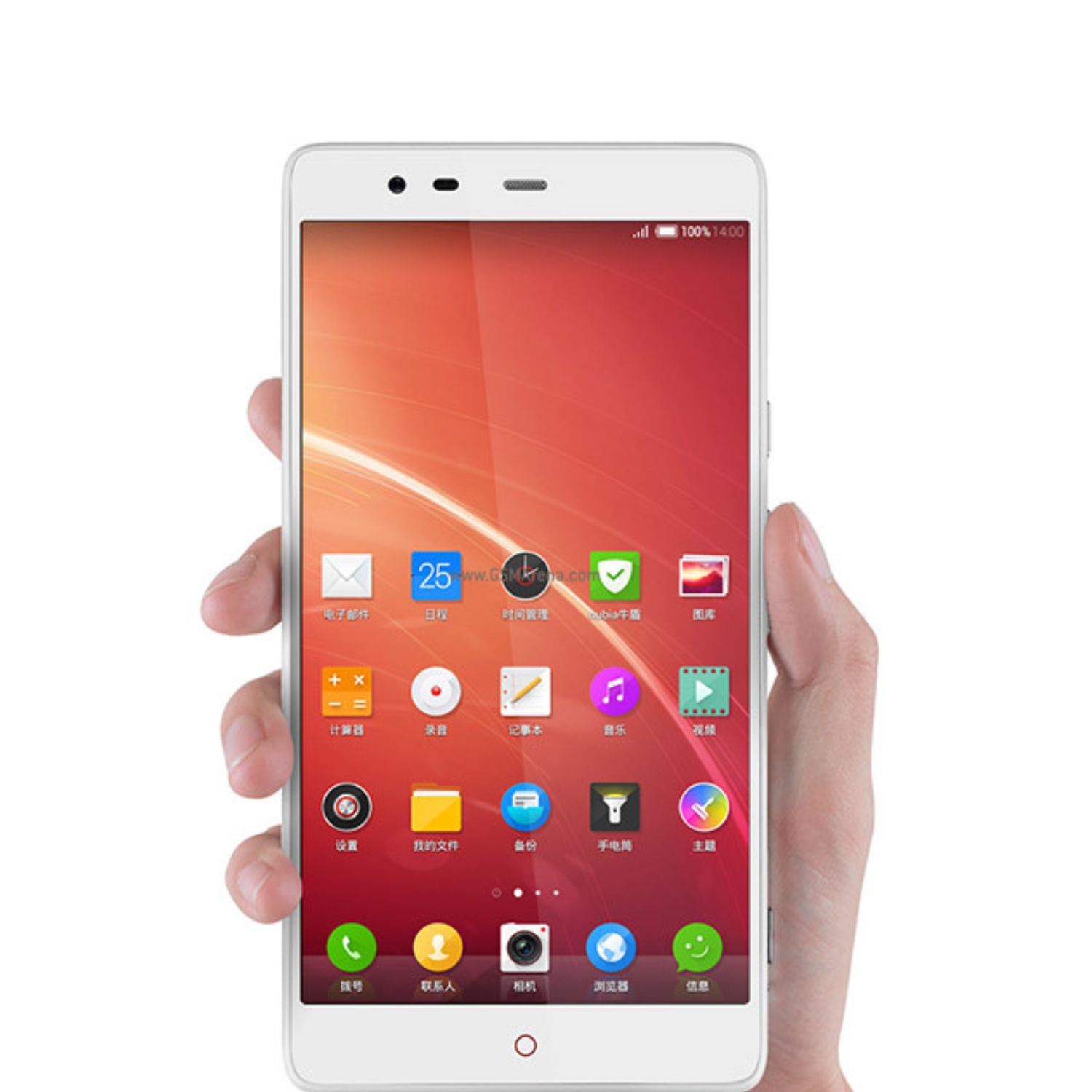 9eight5 Hydrogel screen protector for Nubia X6, close-up of clear protective film covering the phone screen.