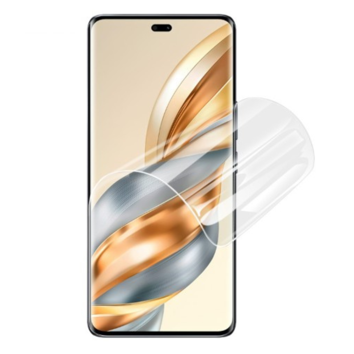 Hydrogel screen protector for Honor X60 Pro by 9eight5 showing a clear, flexible film covering the phone screen.