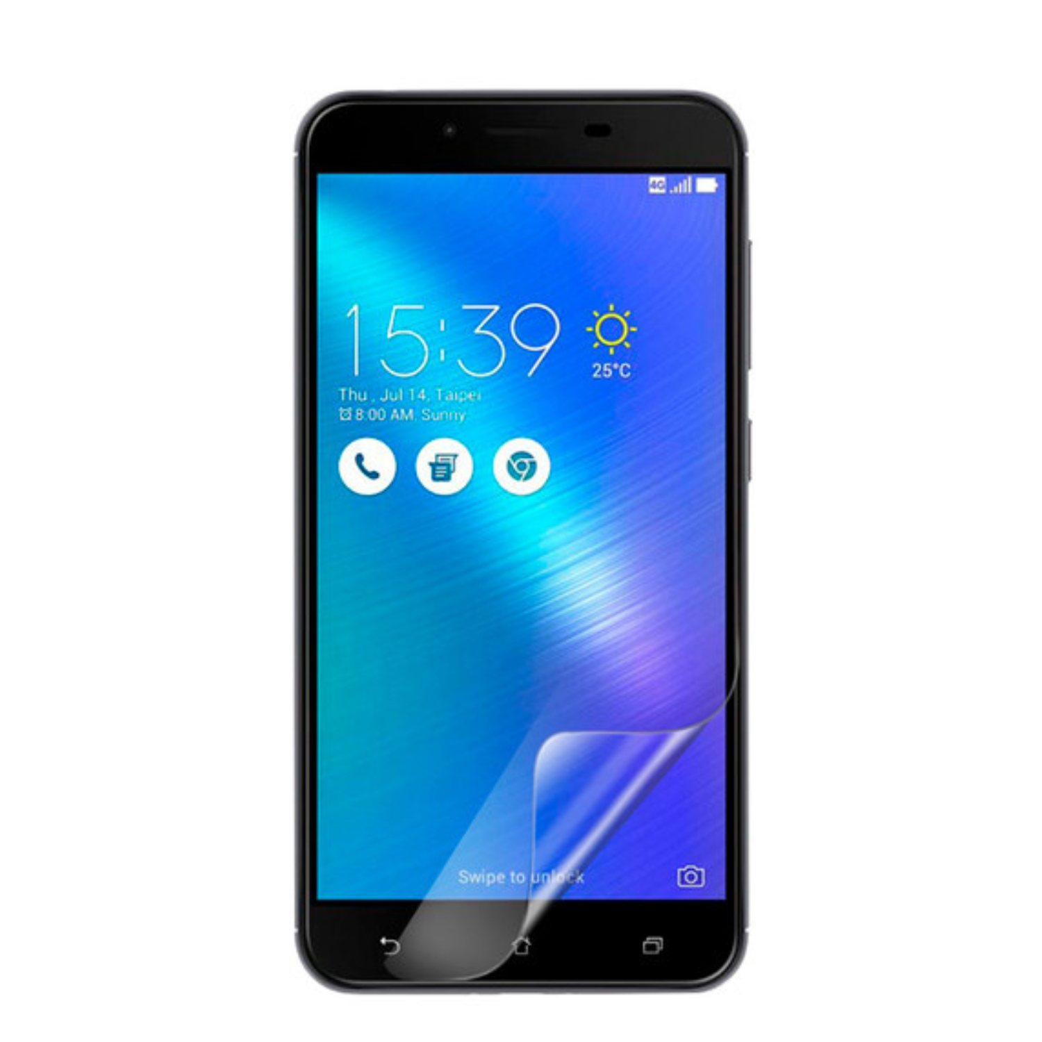 Two clear Hydrogel screen protectors for Asus Zenfone 3 Max ZC553KL by 9eight5, showing smooth, transparent surfaces in the image.