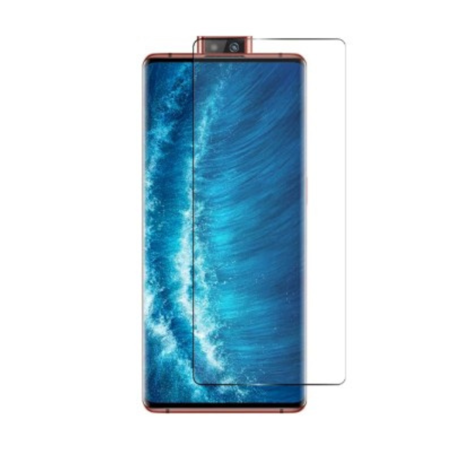 Hydrogel screen protector for Vivo NEX 3S 5G by 9eight5, showcasing a clear, flexible film fitting the smartphone screen.