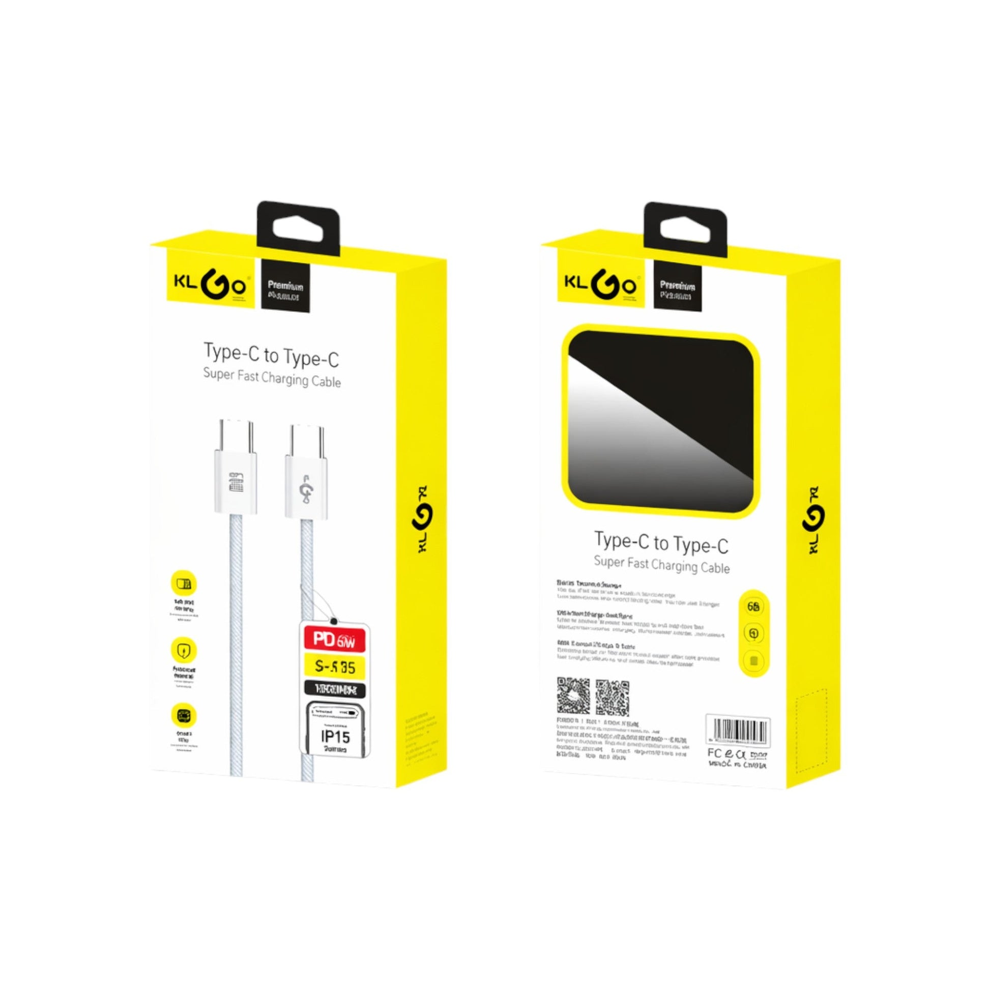 Nest & Stem Homewares Frankly Cotton PD 60W fast charge Type-C to Type-C charging cable visible with braided cotton design.