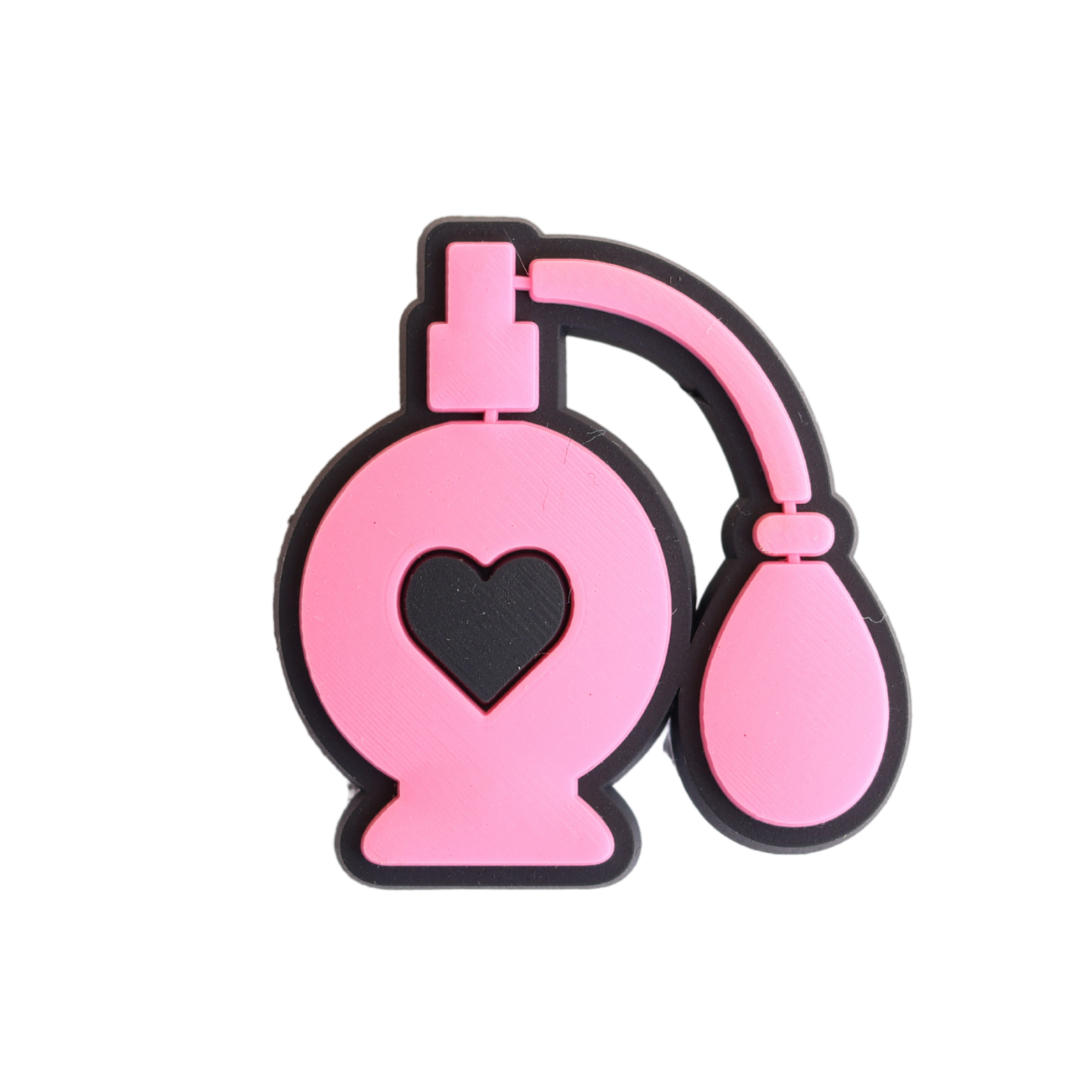 Walkieez WALK-itz perfume charm attached to a keychain, featuring a sleek, stylish design with a small perfume bottle motif.