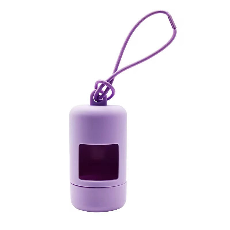 Lilac Walkieez Dog Poop Bag Dispenser with a compact design and easy-to-use opening for convenient waste bag access.