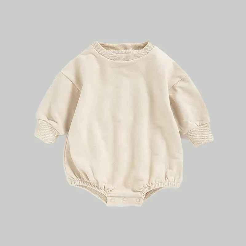 Pullover Bubble Romper - Cream