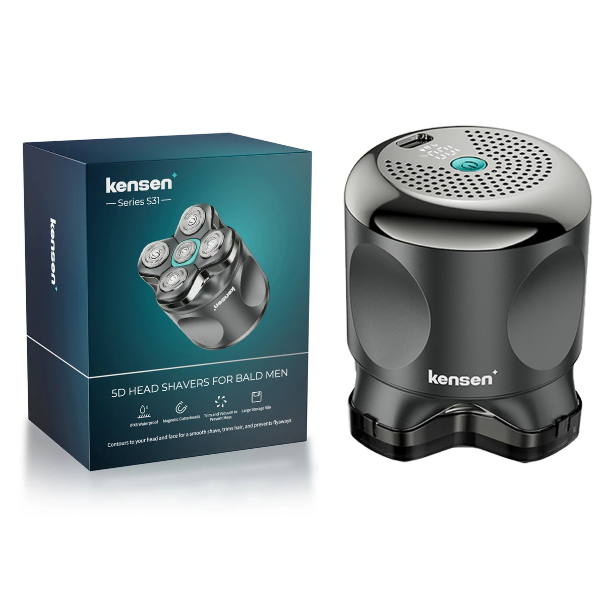 Kensen S31 head shaver for bald men with 5D magnetic floating head razor, designed for smooth, close shaves.