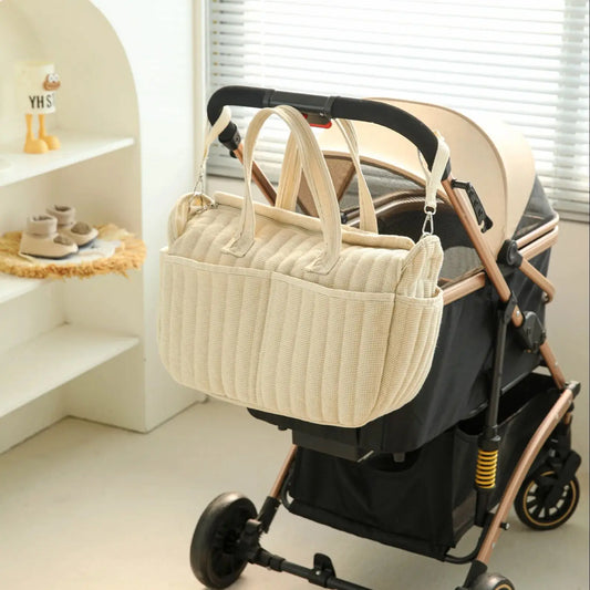 Solid Multi-functional Diaper Bag