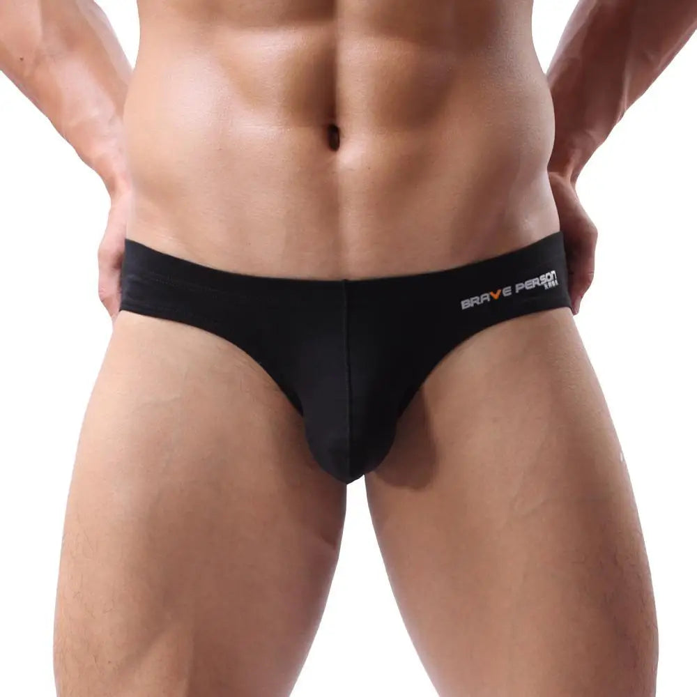Men's cotton briefs from ShopHub NZ with low waist and U convex pouch, designed for comfort and support.