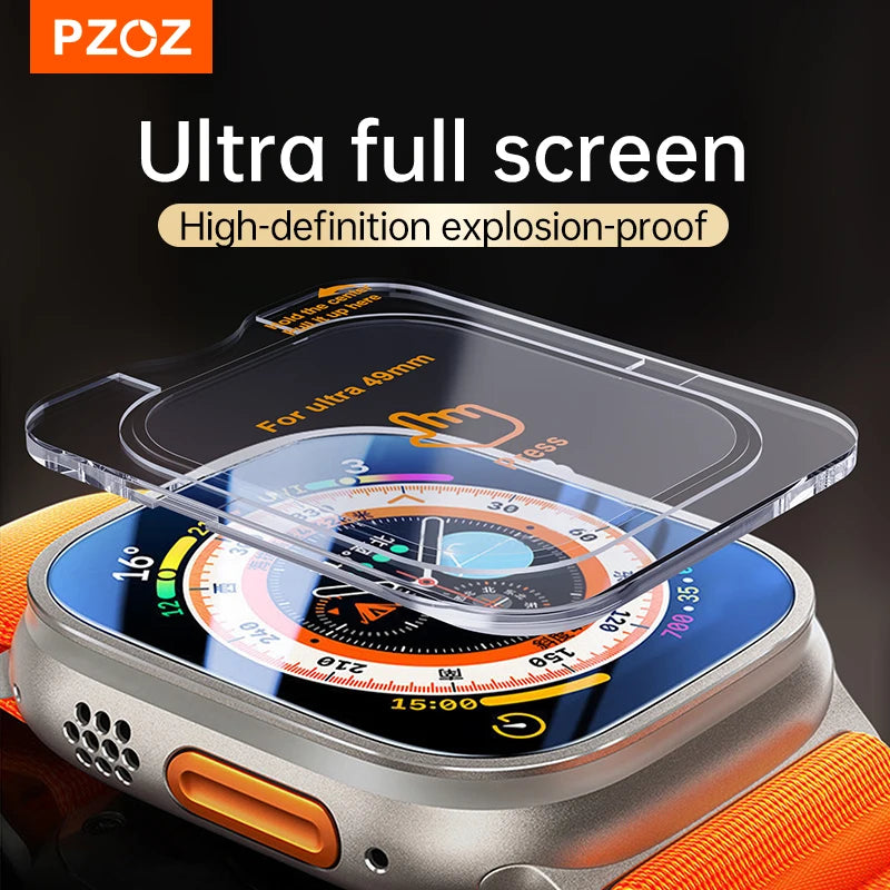PZOZ Apple Watch Ultra 49mm Tempered Glass Screen Protector – 2-Pack