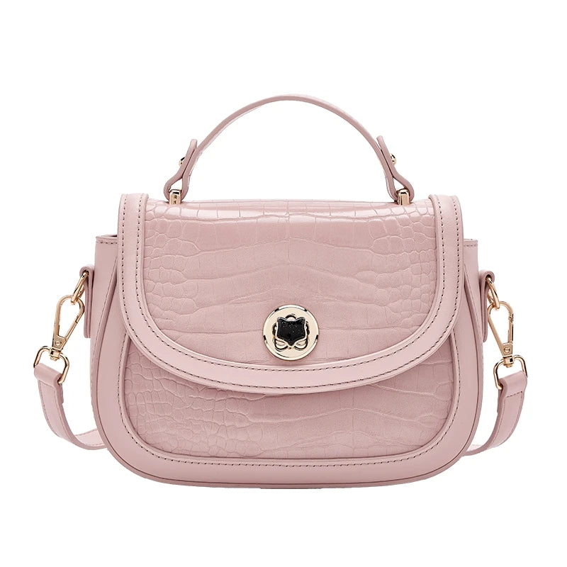 FOXER Chic Luxury Shoulder Bag for Women PU Leather Pink Top‑handle Handbag Fashion Ladies Crossbody Purse for Daily Dating
