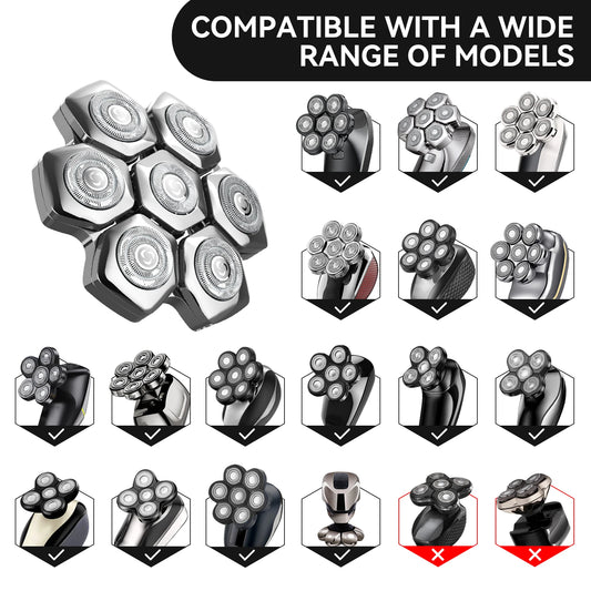 Kensen Razor Head replacement for S18 5-in-1 shaver, razor blades and refills, compatible with ShopHub NZ electric shaver.