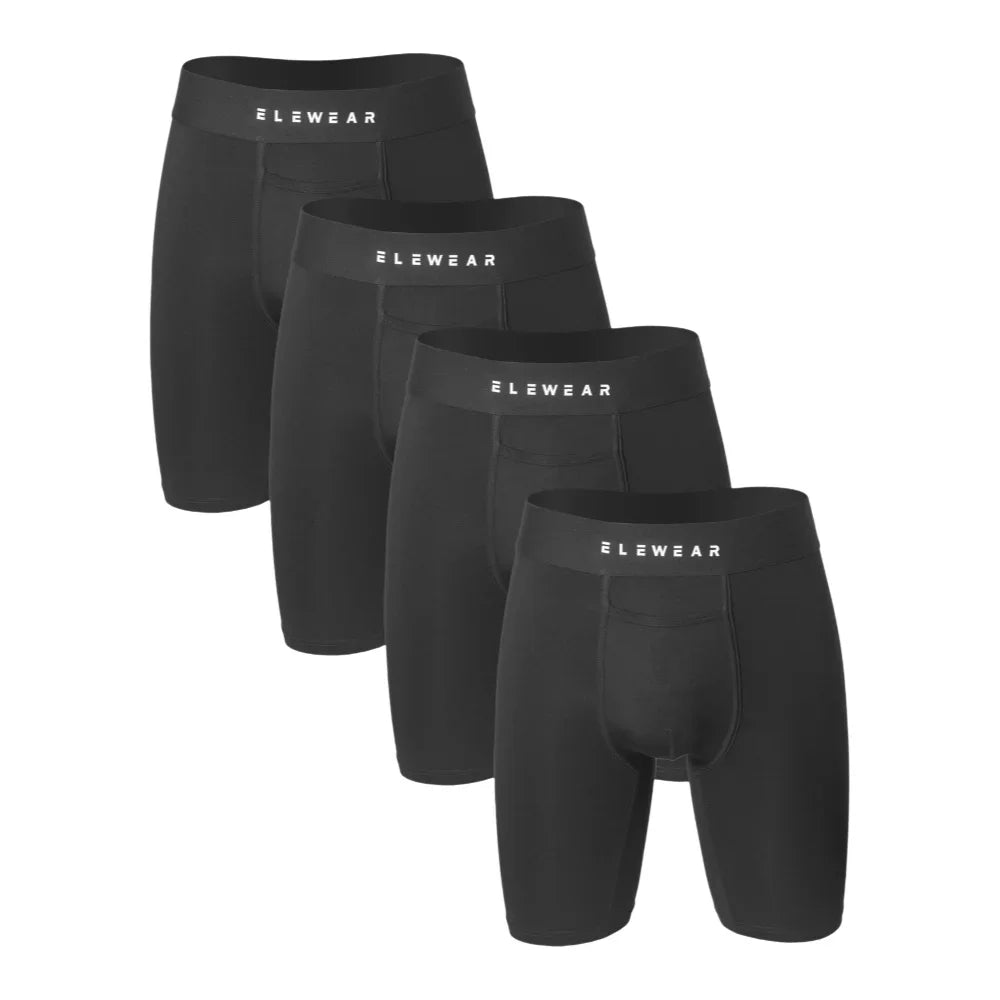 Men's modal boxer shorts from ShopHub NZ, breathable men's underwear with an open fly design, four-piece set.