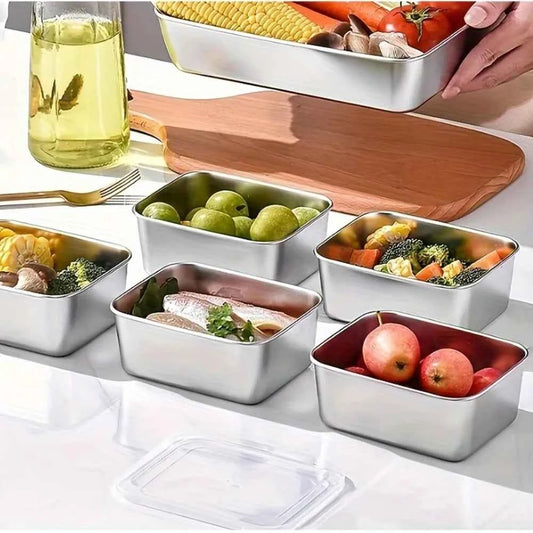 5pc Stainless Steel Food Storage Containers Set
