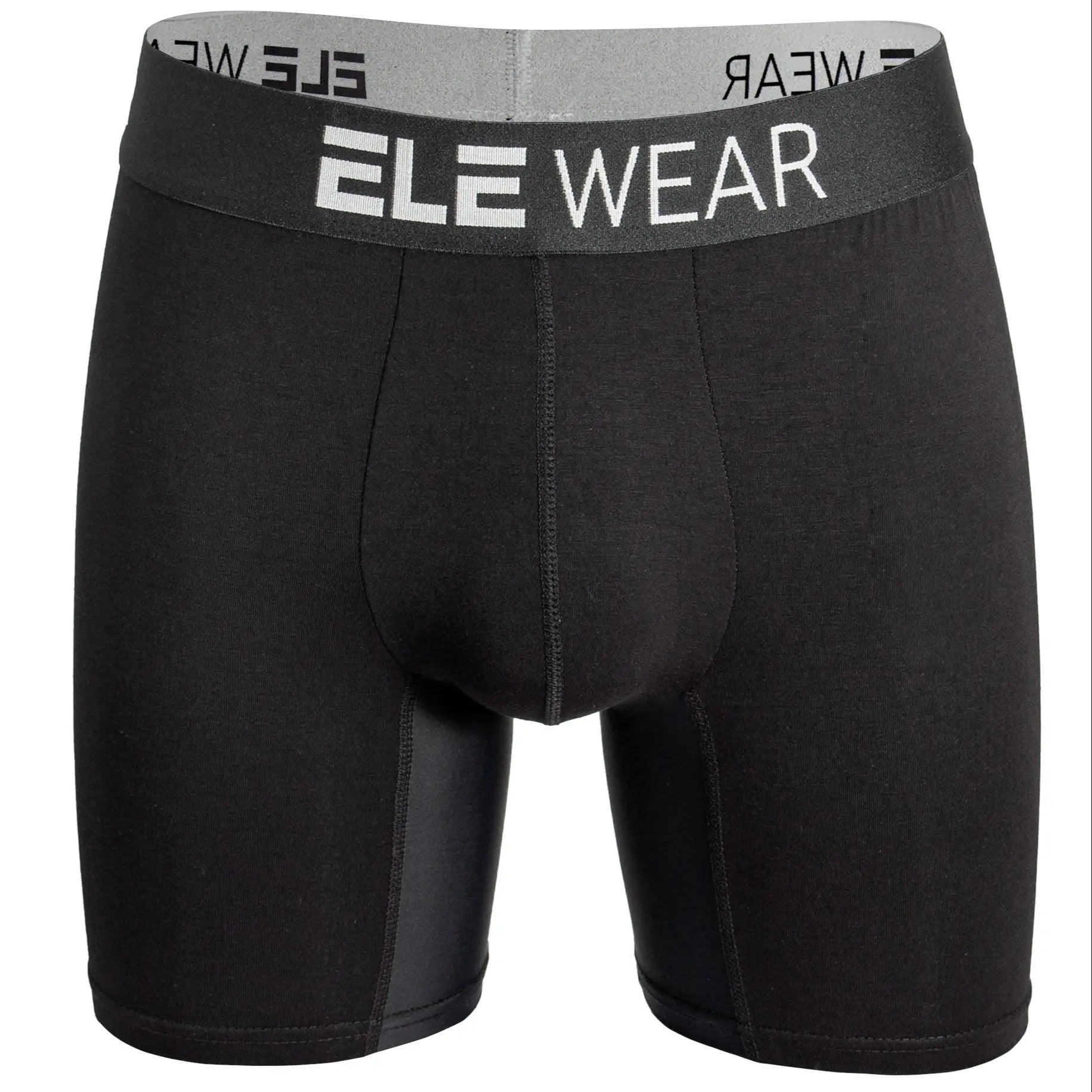 Men's bamboo boxer briefs by ShopHub NZ featuring moisture-wicking, long sports underwear made from eco-friendly bamboo fabric.