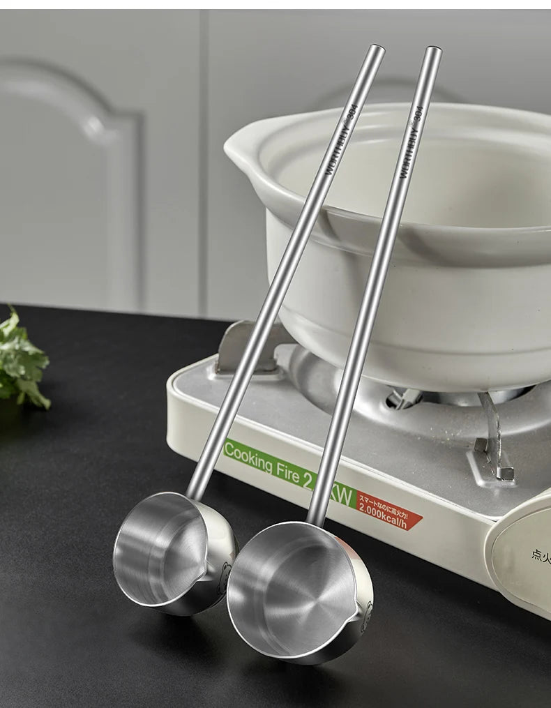 304 Stainless Steel Sauce Spoons with Long Handle