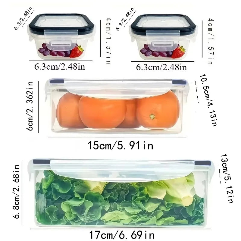 Set of four ShopHub NZ airtight food storage containers with matching lids, ideal for keeping pantry items fresh.