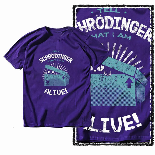 G49 Purple Big Size Cool 100% Cotton Men's Cat Printed Graphic T-shirt | Streetwear O-neck men's Tee Tshirt