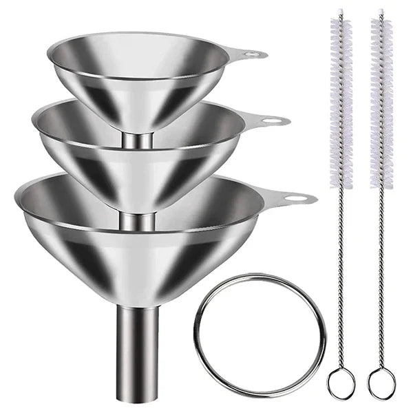 3/5pc Steel Kitchen Funnel Set