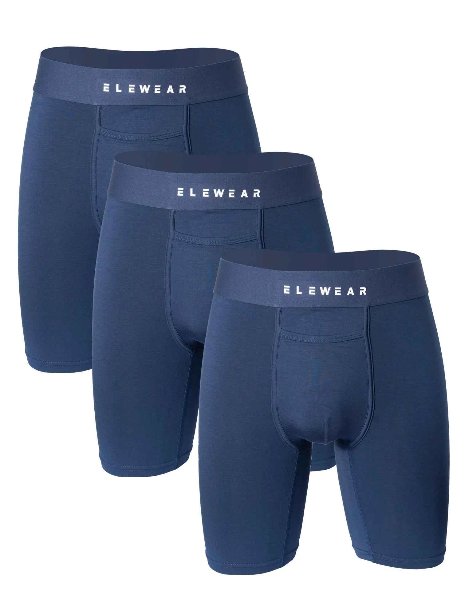 Three pairs of men's breathable modal boxer shorts from ShopHub NZ, featuring open, comfortable design with soft fabric.