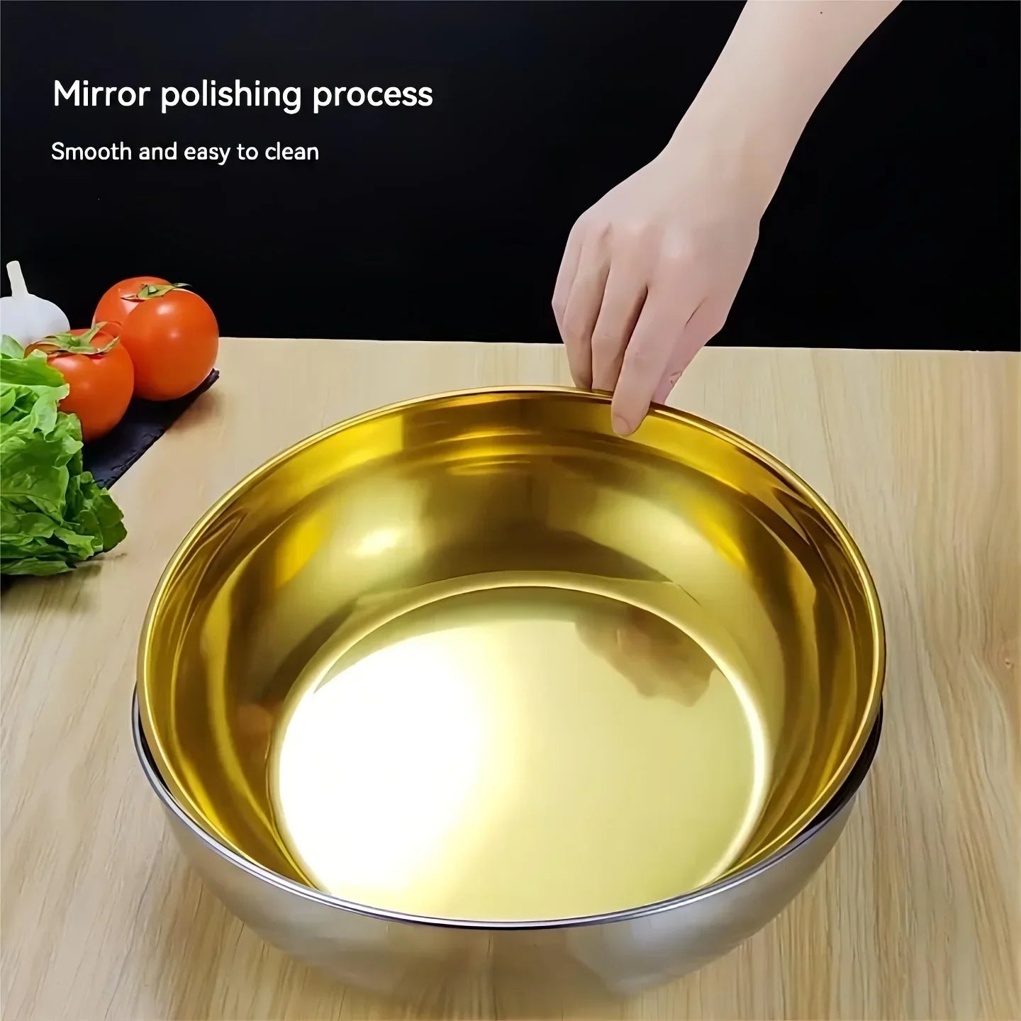 Stainless Steel Mixing Bowl for Large Capacity and Versatile Kitchen Use