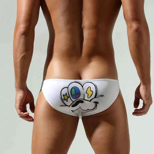 SEOBEAN Men's Cartoon Briefs - Low-Rise Sexy Bikini Shorts in Multiple Colours for Comfortable Underpants