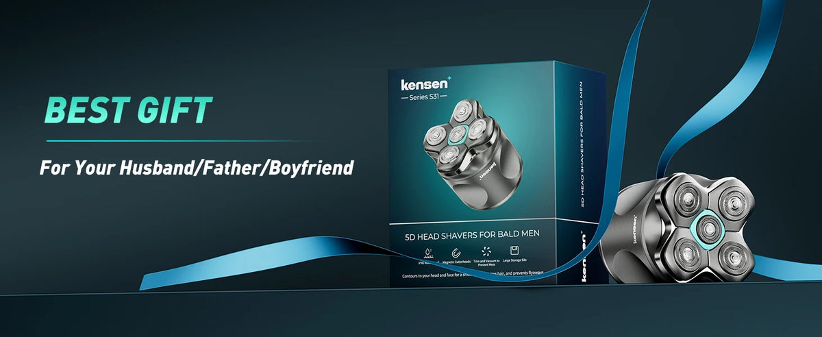 Kensen S31 Head Shaver for bald men with 5D magnetic floating head razor, designed for smooth, close shaving of the scalp.