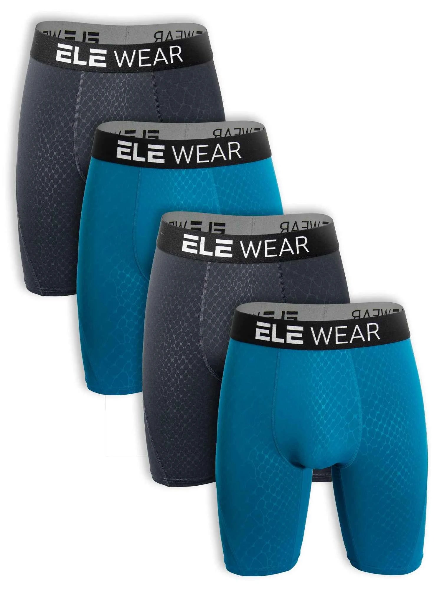 Set of four men's breathable boxer shorts in plus size, comfortable men's underwear from ShopHub NZ, shown in various colors.