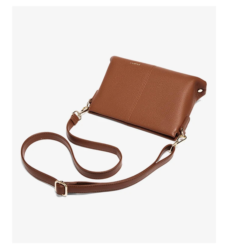 FOXER Lady's Shoulder Bag Cowhide Leather 2026 New Cross Body Bag Commute Work Handbag Casual Cellphone Purse
