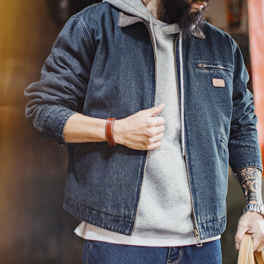 Maden Men's Vintage 10.5oz Detroit Denim Jacket