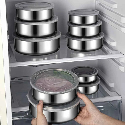 5-Piece Airtight Food Storage Container Set with Color Lids, Stackable Kitchen Pantry Organizers for Fridge & Freezer
