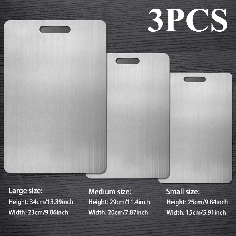 3PCS Stainless Steel Chopping Board