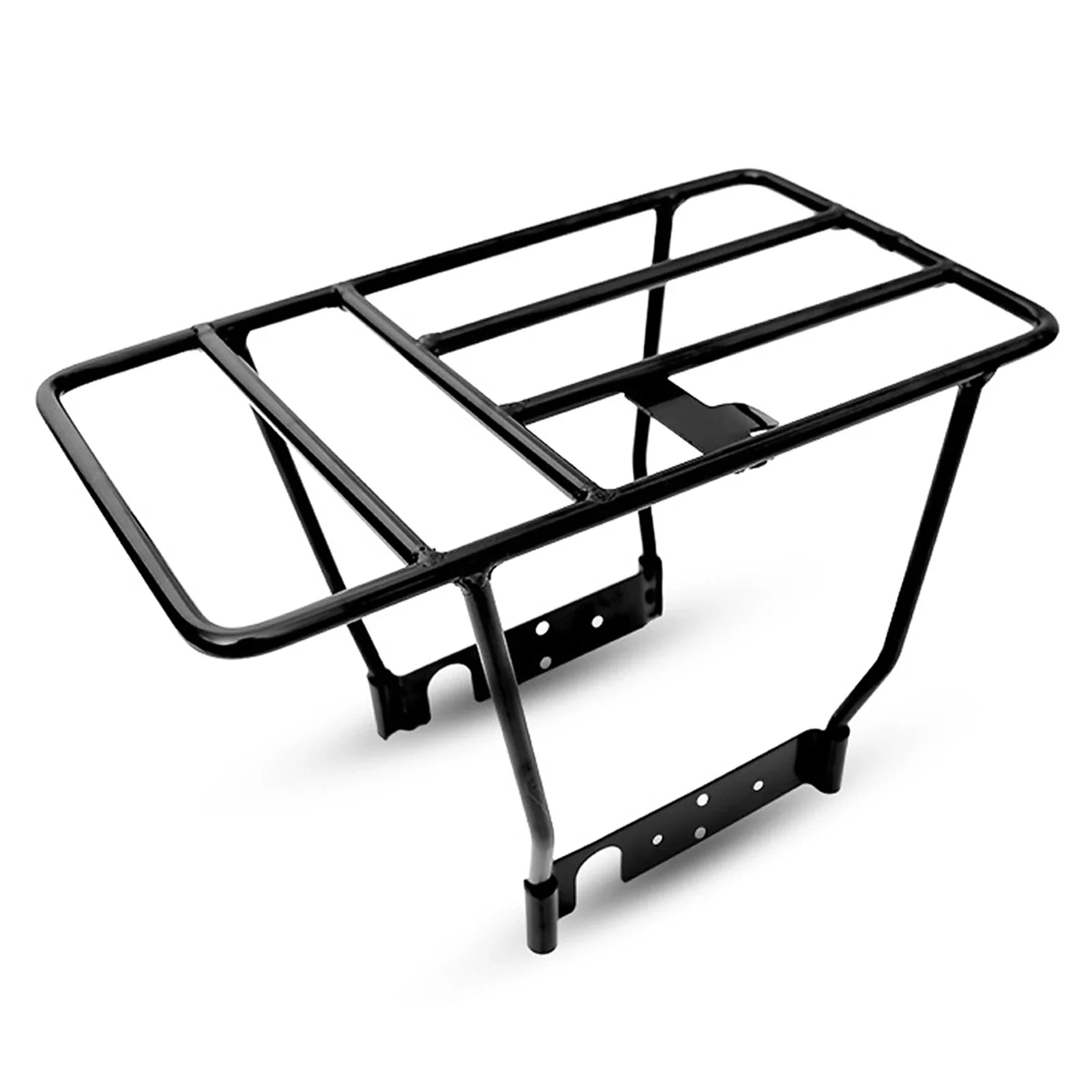 Habicare HBC electric scooter rear luggage rack mounted on scooter, durable metal design for secure cargo storage.
