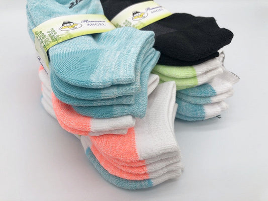 (12 Pairs) 4-6 Years Kids' Ankle Socks Cushion Socks dealonline.co.nz