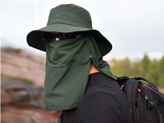 9073GREEN Sun HatS Wide Brim Bucket Outdoor Fishing Hiking Cap UV Protection dealonline.co.nz