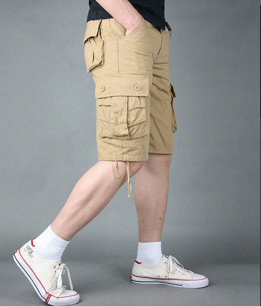 Cargo Short 1/2 Pants Outdoor Solid Color Work Short Multi-pocket Hiking Camping dealonline.co.nz