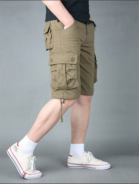 Cargo Short 1/2 Pants Outdoor Solid Color Work Short Multi-pocket Hiking Camping dealonline.co.nz