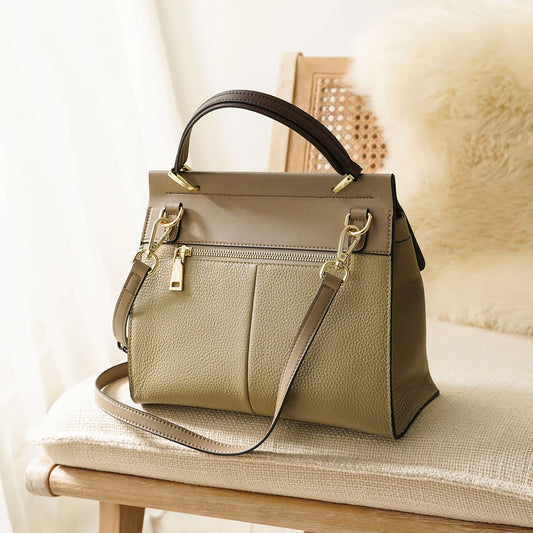 2026 Spring Summer Fashion Lady's Bag Cow Leather Retro Female Shoulder Bag Large Capacity Flap Purse Luxury Office Lady Handbag