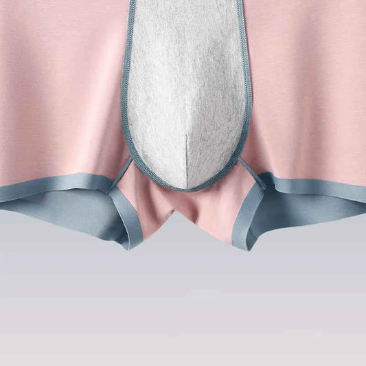 MiiOW 3Pcs Silky Summer Men Underwear Boxers Cotton Antibacterial Crotch Men's Panties Seamless Breathable Man Boxers Underpants