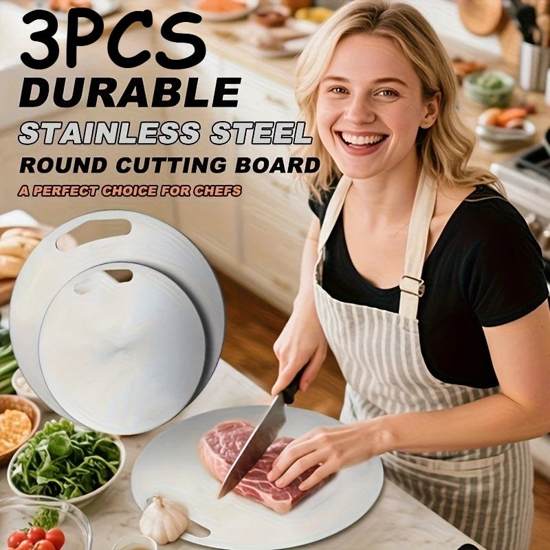 3PCS Stainless Steel Cutting Boards