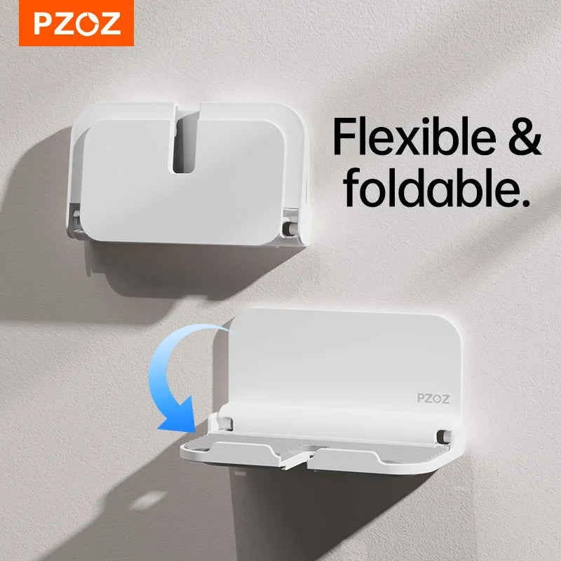PZOZ FoldAway Wall-Mounted Phone & Tablet Holder