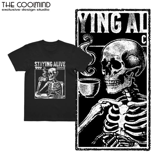 COOLMIND U0020 Skull Graphic Cotton Tee