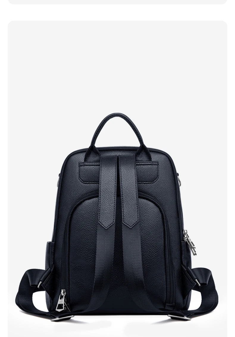 ZOOLER HOT Full Genuine Leather Backpack Women Fashion Backpack Black College Girls Bags Zipper Design Real Leather Bags #hs222