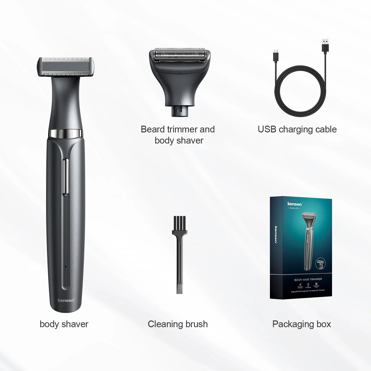 KENSEN S1 electric hair trimmer with adjustable blades and ergonomic design for precise grooming and styling.